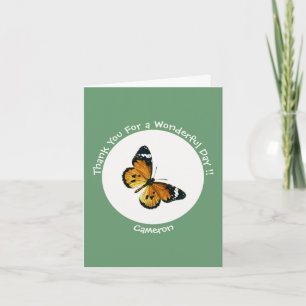 It's a Plain Tiger / African Queen Butterfly Party Thank You Card
