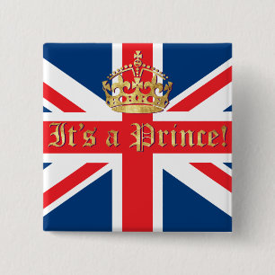 It's a Prince! 15 Cm Square Badge