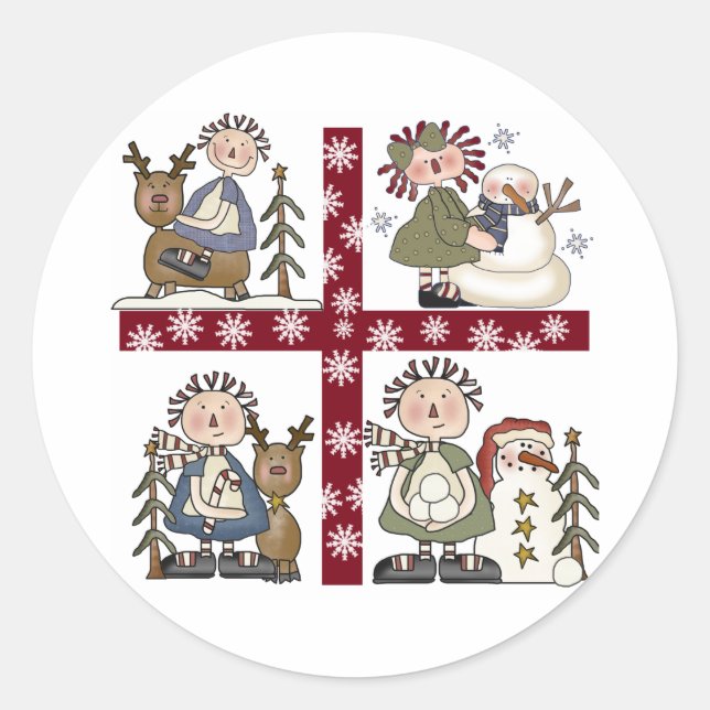 It's a Ragdoll Holiday Classic Round Sticker (Front)