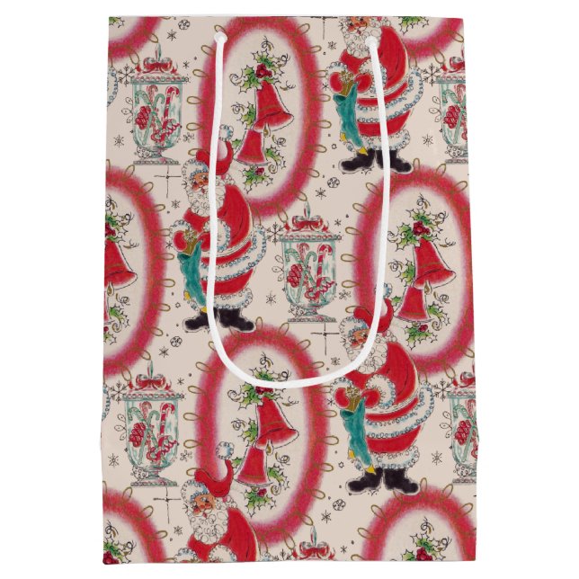 It's A Retro Christmas     Medium Gift Bag (Back)