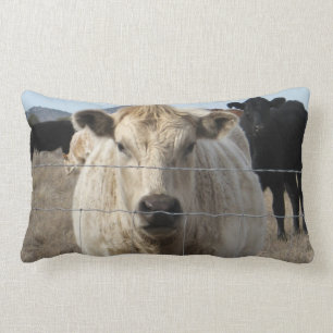 It's a Roundup!  Cattle Herd Western Rural Scene Lumbar Cushion