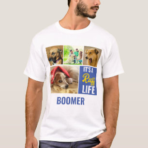 Its a ruff Life Personalised Dog Pet Photo Collage T-Shirt