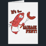 Its a Sausage Fest Funny Sausage Cooking Cartoon<br><div class="desc">Funny sausage chef cartoon cooking sausage.  Innuendo unintentional!!</div>