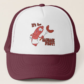 Its a Sausage Fest Funny Sausage Cooking Cartoon Trucker Hat