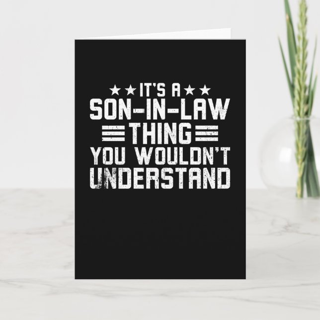 It's a Son in Law Thing Card (Front)