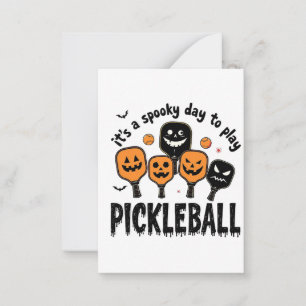 It's a Spooky Day To Play Pickleball Halloween  Card