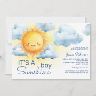 It's a Sunshine Boy Baby Shower Invitation