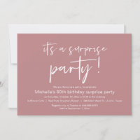 It's A Surprise Birthday Dinner Party