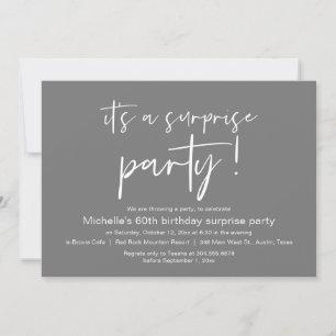 It's A Surprise Birthday Dinner Party Invitation