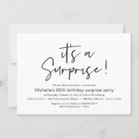 It's A Surprise Birthday Dinner Party