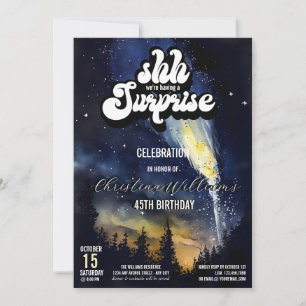 It's a Surprise Party Starry Night Invitation