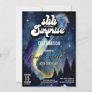  It's a Surprise Party   Starry Night Invitation