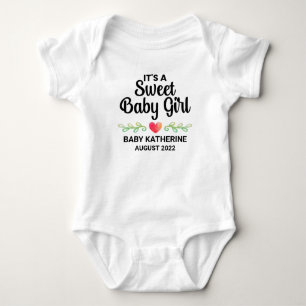 It's A Sweet Baby Girl Gender Reveal Announcement Bodysuit