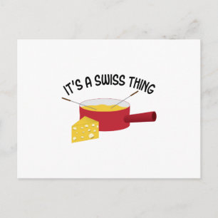 It's A Swiss Thing Postcard