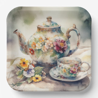 It's A Tea Party  Paper Plate