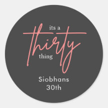 its a thirty thing 30th birthday elegant stylish