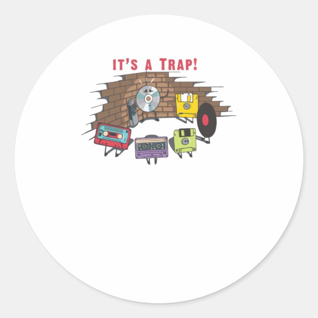 It's a Trap Classic Round Sticker (Front)