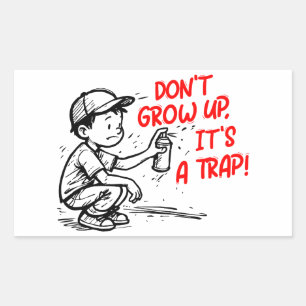 It's a trap rectangular sticker