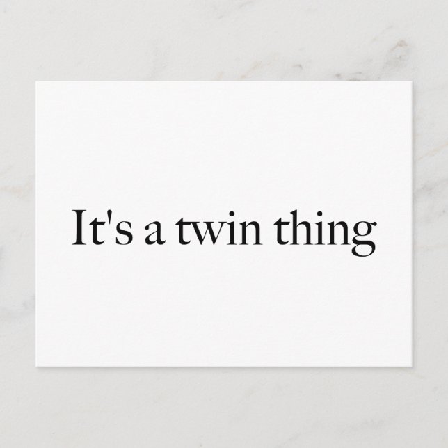 It's a twin thing postcard (Front)