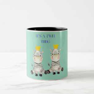 It's a Twin Thing Zebra Two-Tone Coffee Mug
