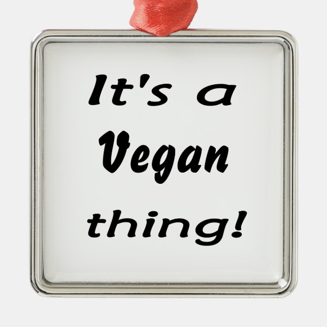 It's a vegan thing! metal tree decoration (Front)