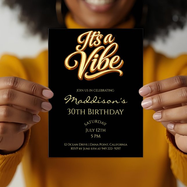 It's a Vibe 30th Birthday Invitation (Creator Uploaded)