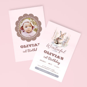 Its a Winterful Life Kids Birthday Photo Invitation