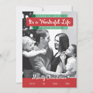 It's a Wonderful Life Christmas Holiday Photo Card