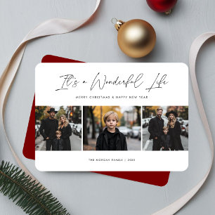 It's a wonderful life Christmas New Year Photo Holiday Card