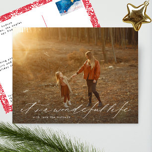 It's a Wonderful Life Elegant Christmas Holiday Postcard