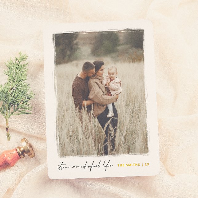 It's a Wonderful Life | Elegant Christmas Photo Foil Holiday Card (Creator Uploaded)