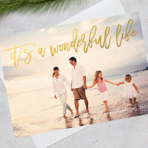 It's a Wonderful Life Faux Foil Holiday Photo Card
