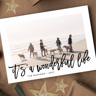 It's a Wonderful Life Floral Holidays Photo Card