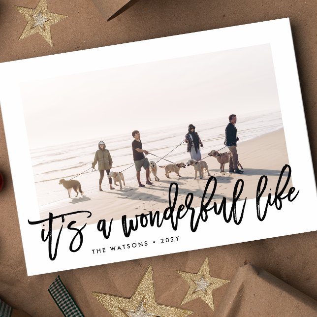 It's a Wonderful Life Floral Holidays Photo Card (Creator Uploaded)