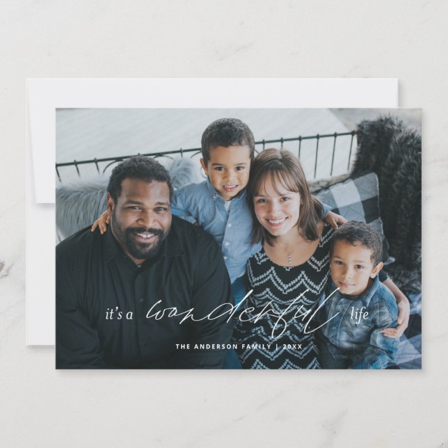 It's a Wonderful Life Holiday Christmas Card (Front)