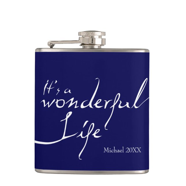 It's a Wonderful Life, Holiday Hip Flask (Front)