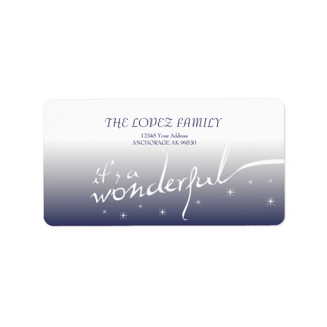 It's a Wonderful Life, Holiday Label (Front)