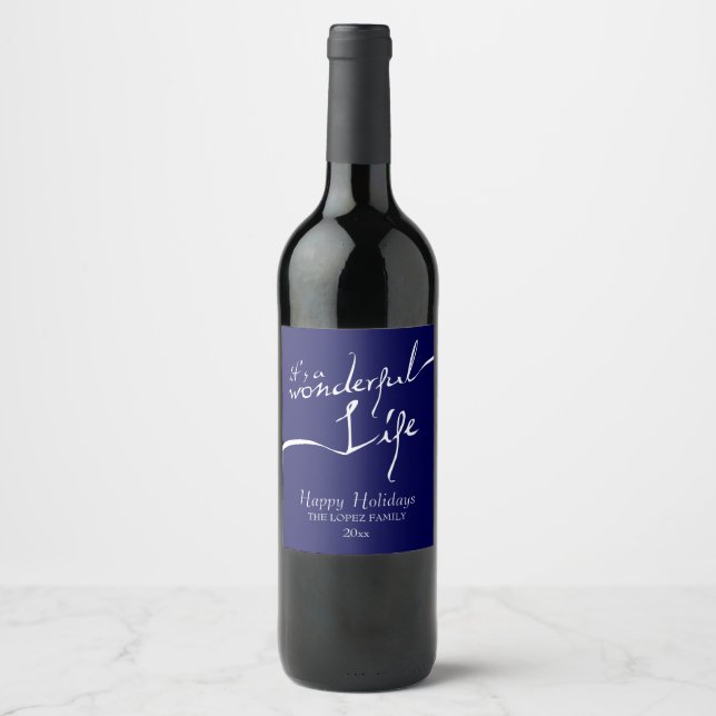 It's a Wonderful Life, Holiday Wine Label (Front)