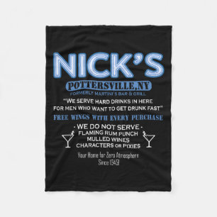 It's A Wonderful Life Nicks Bar George Bailey Clar Fleece Blanket