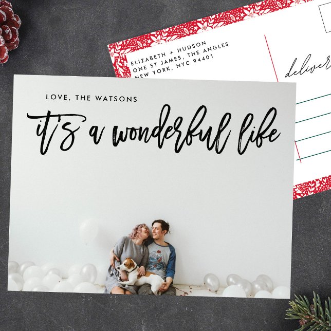 It's a Wonderful Life Onyx Christmas Holiday Postcard (Creator Uploaded)