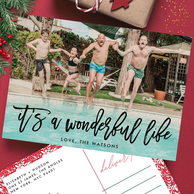 It's a Wonderful Life Onyx Christmas Holiday Postcard (Creator Uploaded)
