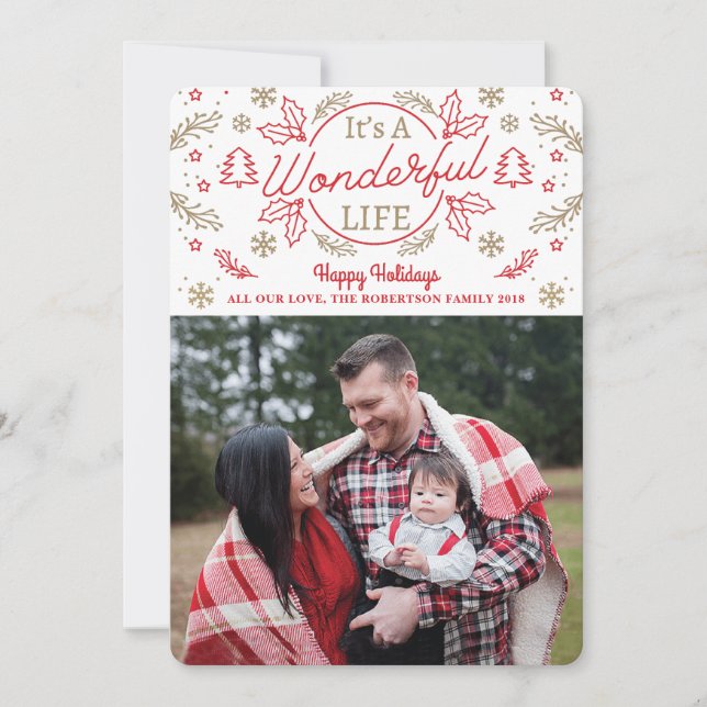 It's A Wonderful Life Personalised Photo Card (Front)