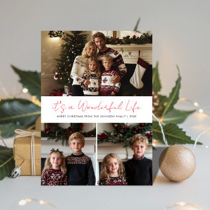 It's a wonderful life Ugly Sweater Christmas Photo Holiday Card
