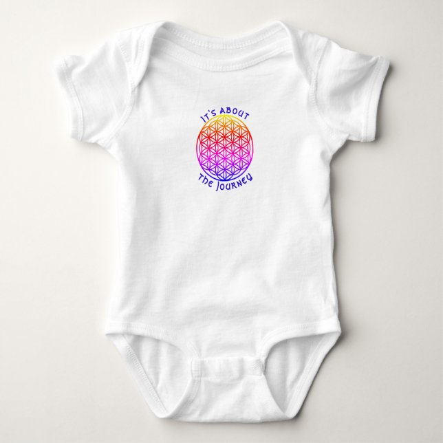 It's about the Journey, scared geometry Baby Bodysuit (Front)