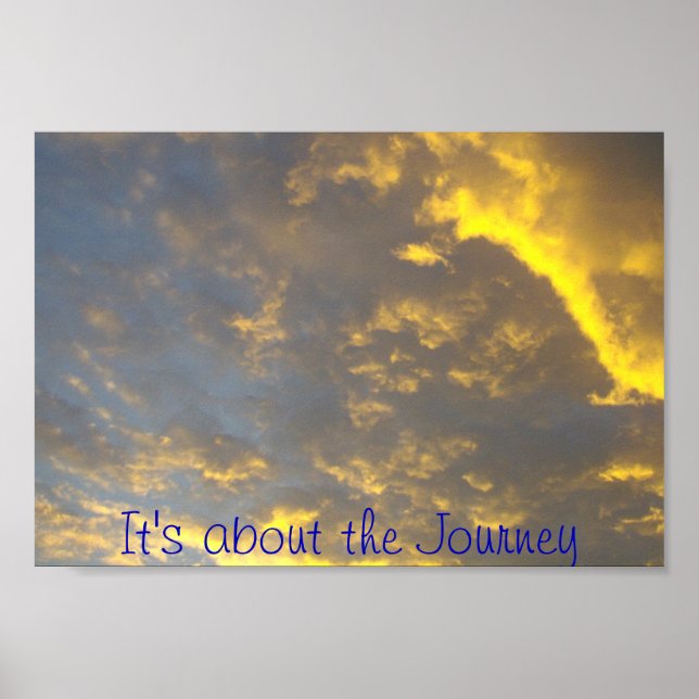 It's about the Journey sunset sunrise Poster (Front)