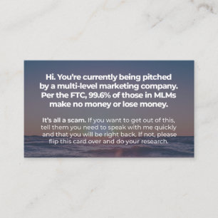 It's All a Scam - Business Card