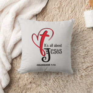 IT'S ALL ABOUT JESUS Christian Easter Cushion