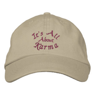 It's All About Karma Inspirational Embroidered Hat