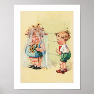 It's all about Love. Vintage Art Print
