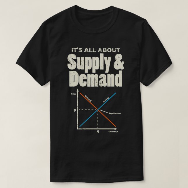 It's All About Supply And Demand For Economics Mat T-Shirt (Design Front)